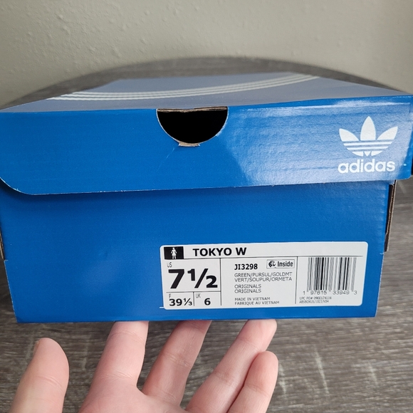 ADIDAS Green Yellow Tokyo Slim Lace Up Sneakers Size 7.5 - Picture 6 of 16